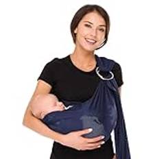 TOPIND Baby Water Ring Sling Carrier, Lightweight Breathable Mesh Baby Wrap Carrier for Infant, Perfect for Summer, Swimming, Pool (Dark Blue)