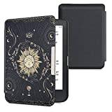 kwmobile Case Compatible with Kobo Clara HD - Book Style Fabric e-Reader  Cover Flip Folio Case - Dark Grey