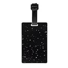 Black White Dot PVC luggage tag, soft rubber material, light and flexible, information protection, full-width printing, high recognition