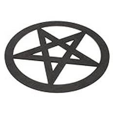 Cabilock Pentagram Decoration Country Chic Decor Rituals Altar Tile Vintage Signs Wood Altar Ornament Witch Decor Hanging Wall Decor House Decorations for Home Retro Wooden Pentagon Signage