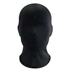 PUZAME Black Full Face Mask Halloween Full Face Cover Spandex Hood Mask Zentai Hood Mask Full Head Cover Mask Unisex Faceless Mask Morph Mask Halloween Party Cosplay Costume For Men Women Adult Kids