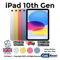 Apple ipad 10th gen (2022) 10.9" 64gb wifi /5g all colours 12 months