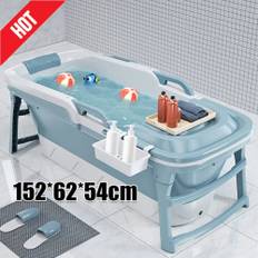 152m foldable collapsible bathtub soaking barrel portable massage spa bath tub