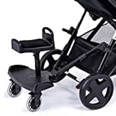 For Your Little One Ride On Board with Seat Compatible with Hauck Infinity - Black