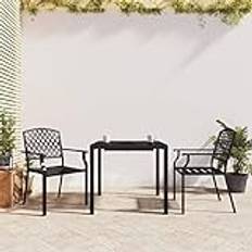 Lechnical 3 Piece Garden Dining Set Anthracite Steel,Patio Dining Sets,Table Chairs Outdoor,Garden Furniture,Garden Dining Set-3187997