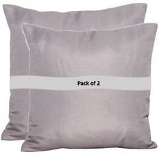 Royalcraft Plain Square Polyester Tufted Grey Scatter Cushion 45x45cm - Pack Of 2
