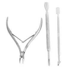 Nail cuticle nipper with trimmers pusher pack of 3 manicure scraper tool y3h8