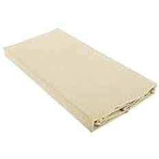 King Size Polycotton Percale 180 Thread Count Valance Sheet (60" x 78" + 16" Frill (150cm x 200cm + 40cm Frill), Cream)