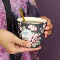 Latte Cup "Rose" dark blue GreenGate