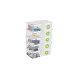 SmartStore 3.6L Small Plastic Storage Boxes With Lids - Set of 8 -  Transparent - Stackable And Nestable - 10 Year Guarantee- Food Safe And BPA  Free