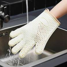 Silicone oven mitts heat resistant oven gloves for microwave baking bbq