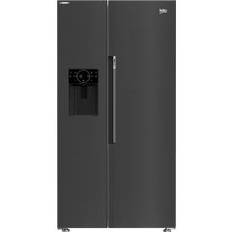 Beko ASP342VPZ Black Steel American Fridge Freezer Plumbed Water Ice Dispenser Harvestfresh H179 W91
