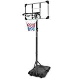 PRDECE 7ft Portable Height Adjustable Basketball Stand Basketball