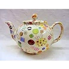 2 Cup teapot in Sewing Chintz Design by Heron Cross Pottery.