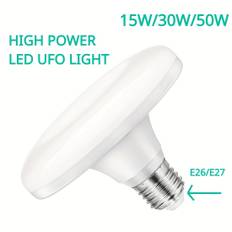15w/30w/50w Ufo Shaped , 15w/30w/50w E26/e27 For Home Led Lamp Indoor Lighting For Garage Kitchen Living Room - White