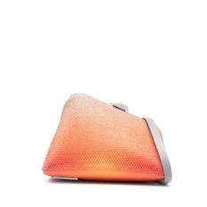 The Attico - Midnight Orange Rhinestone Clutch Bag - Women's - Calf Leather/Silicon Dioxide/Polyurethane/PolyesterPolyesterCotton