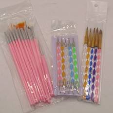 25pcs acrylic brush set nail art dotting tool painting lining brush set