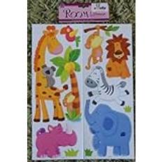 e-baby-store Jungle Animal Wall, Furniture Stickers For Nursery, Childrens, Childs, Kids, Boys, Baby, Girls Bedroom, Playroom. Decals, Stickarounds, Murals, Wallpaper, Adhesives.