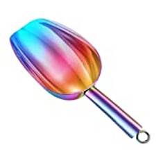 Blissify Ice Cream Scoop (Pack Of 1) - Rainbow Ice Cream Scooper with Comfortable Handle - Sturdy Stainless Steel Scoop Shovel for Animal Food, Ice Cubes, Ice cream - Kitchen Tools and Gadgets