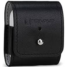 StilGut Leather Case for Apple AirPods 2. Generation, AirPods 2 Case, Black Nappa