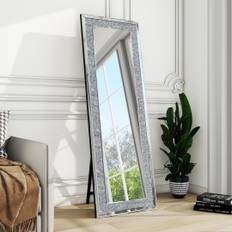 Casmer Wood Framed Full Length Mirror in Silver