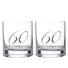 60 Lettering 310ml Lead Free Crystal Whiskey Glass (9.0 H x 8.0 W cm)