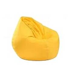 UGEFKMQ Bean Bags Chair For Adult Beanbag Large Bean Bag Chair For Indoor And Outdoor Use Water Resistant Beach Outdoor Home Decoration Bean Bag Sofa Chairs (No Filling),Yellow,80Cm*90Cm