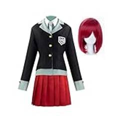 GOBIWM Anime Cosplay Costume Enoshima Junko Cosplay Yumeno Himiko Cosplay Uniform Outfit Full Set Wig Accessories Costumes Halloween Carnival Dress Up Party (Yumeno Himiko With Wig, XS)