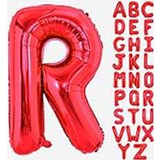 40 Inch Large Red Letter R Balloons Alphabet R Letter Balloons Foil Mylar Big Letter Balloons for Birthday Party Anniversary New Year Graduation Wedding Decorations