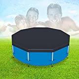 Round Swimming Pool Solar Cover,Durable Dustproof Rainproof Pool Cover for Inflatable Family Pool Paddling Pools, Size: 10', Blue