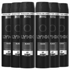 Lynx XXL 48H Fresh Deodorant Body Spray, Black, 6 Pack, 250ml