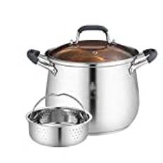 Stainless Steel Steamer, Steamer,Pasta Pot with Steamer Basket, Stainless Steel Steamer