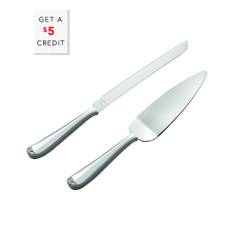 Vera Wang For Wedgwood Infinity Cake Knife & Server Set With $5 Credit
