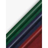 John Lewis Plain Kraft Wrapping Paper, 10m, Red/Green/Navy