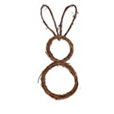 Sharharge Rattan Wreaths Frame Easter Bunny Wreath ,Easter Wreath Base Home Door Decor for Easter Decoration,DIY Craft Wreath (54CM)