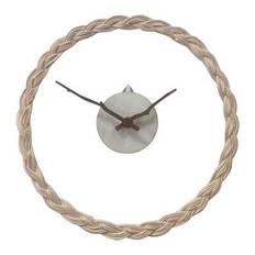 Natural rattan wall clock mute ticking wall clock for home