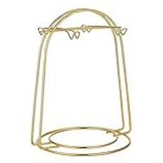 PETSTIBLE Coffee Cup Rack Gold Tea Cup and Saucer Display Rack Stainless Steel Drain Cup Rack(A)