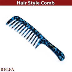 Beauty works white wide tooth beach wave comb blue & black color