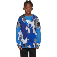 Burberry Kids Blue Camouflage Cardigan - CANVAS BLUE IP PAT - 10Y