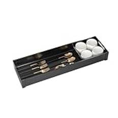 Cutlery Drawer Organizer, Sectional Cutlery Tray for Kitchen, Adjustable Divider Cutlery Rack, Stainless Steel Storage for Spoons, Forks and Knives (B1)