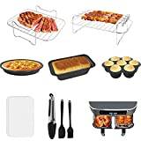  Air Fryer Silicone Loaf Pans for Ninja Foodi Dual Basket DZ201  8qt Baking Set, Non-Stick Cake Pan, Conversion Chart, Airfryer Bakeware for  Double 2-Basket DualZone Airfryer, BPA Free by INFRAOVENS 