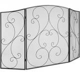 VEVOR Fireplace Screen 1 Panel with Door, Sturdy Iron Mesh