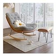 WYIPENGF New Rocking Chairs With Upholstered,recliner Rocking Chair For Adults With Footstool For Nursing Babies, Bedrooms, Office Breaks