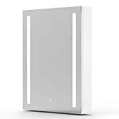Huiyang 60x80cm Led Illuminated Bathroom Mirror Cabinet with Shaver Socket Demister Touch Vertical