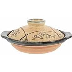 Casserole Dish Clay Pot for Cooking Ceramic Hot Pot Cooking Clay Pot Ceramic Casserole Pot Clay Pot with Lid Non Stick Soup Pot Braised Chicken Cooking Pot Sizzling Hot Pot for R