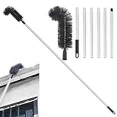 Roof Gutter Cleaner - Jade Gutter Cleaner Brush, Telescopic Gutter | Ezy Flo High Reach Gutter Cleaning Kit, Retractable Design Gutter Cleaning Tools, Gutter Cleaning for Removing Branches Debris