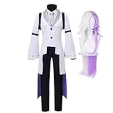 GOBIWM Bungo Stray Dogs Sigma Cosplay Wig Accessories Uniform Outfit Full Set Costumes Halloween Carnival Dress Up Party (Sigma With Wig, XS)