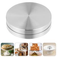 Turntable bearing base axle rotating tray stand for cake white baby pan platter