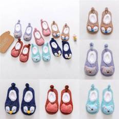 Soft fleece knitted slippers with grip unlined baby ballerina sherpa lined