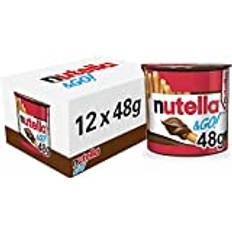 Nutella Ferrero & Go! Hazelnut Spread with Cocoa and Breadsticks 48g |Pack of 12 x 48g| Share Pack | Easy Snack Kit | Choco Lovers | Ideal Present for any Occasion | Sold by EPL
